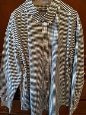 mason james Blue and White Gingham Button-Down Shirt
